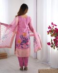 RICH LOOK CHANDERI SILK JACQUARD WORK WITH DIGITAL PRINTED TOP BOTTOM DUPATTA FESTIVE WEAR WHOLESALE PRICE ETHNIC GARMENT (14)