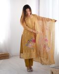 RICH LOOK CHANDERI SILK JACQUARD WORK WITH DIGITAL PRINTED TOP BOTTOM DUPATTA FESTIVE WEAR WHOLESALE PRICE ETHNIC GARMENT (2)