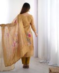 RICH LOOK CHANDERI SILK JACQUARD WORK WITH DIGITAL PRINTED TOP BOTTOM DUPATTA FESTIVE WEAR WHOLESALE PRICE ETHNIC GARMENT (2)