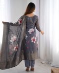 RICH LOOK CHANDERI SILK JACQUARD WORK WITH DIGITAL PRINTED TOP BOTTOM DUPATTA FESTIVE WEAR WHOLESALE PRICE ETHNIC GARMENT (2)