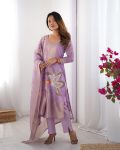RICH LOOK CHANDERI SILK JACQUARD WORK WITH DIGITAL PRINTED TOP BOTTOM DUPATTA FESTIVE WEAR WHOLESALE PRICE ETHNIC GARMENT (10)