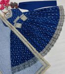 RICH LOOK CHINON SILK EMBROIDERY SEQUENEC WORK GOWN BOTTOM WITH DUPATTA FETIVE WEAR WHOLESALE PRICE ETHNIC GARMENT(21)