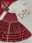 RICH LOOK CHINON SILK SEQUENCE EMBROIDERY WORK TOP SHARARA WITH DUPATTA FESTIVE WEAR WHOLESALE PRICE ETHNIC GARMENT WHOLESALE PRICE ETHNIC GARMENT (2)