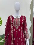 RICH LOOK FLUX GEORGETTE THREAD WITH SEQUENCE WORK TOP SHARARA WITH DUPATTA WEDDING WEAR WHOLESALE PRICE ETHNIC GARMENT (11)