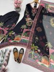 RICH LOOK GEORGETTE DIGITAL PRINT WITH REAL MIRROR & FANCY LACE WORK TOP PALAZZO WITH DUPATTA FESTIVE WEAR WHOLESALE PRICE ETHNIC GARMENT (3)