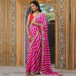 RICH LOOK GEORGETTE DIGITAL PRINTED WITH EMBROIDERY ZARI AND GOTA PATTI WORK SAREE WITH UNSTITCHED BLOUSE PARTY WEAR WHOLESALE PRICE ETHNIC GARMENT (1)
