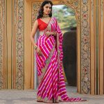 RICH LOOK GEORGETTE DIGITAL PRINTED WITH EMBROIDERY ZARI AND GOTA PATTI WORK SAREE WITH UNSTITCHED BLOUSE PARTY WEAR WHOLESALE PRICE ETHNIC GARMENT (1)