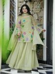 RICH LOOK GEORGETTE EMBROIDERY SEQUENCE AND CODDING WITH FLOREL WORK TOP PALAZZO WITH DUPATTA FESTIVE WEAR WHOLESALE PRICE ETHNIC GARMENT (2)