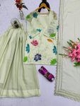 RICH LOOK GEORGETTE EMBROIDERY SEQUENCE AND CODDING WITH FLOREL WORK TOP PALAZZO WITH DUPATTA FESTIVE WEAR WHOLESALE PRICE ETHNIC GARMENT (2)