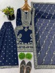 RICH LOOK GEORGETTE EMBROIDERY SEQUENCE WORK TOP PALAZZO WITH DUPATTA FESTIVE WEAR WHOLESALE PRICE ETHNIC GARMENT (2)