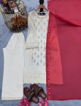 RICH LOOK GEORGETTE EMBROIDERY SEQUENCE WORK TOP PALAZZO WITH DUPATTA FESTIVE WEAR WHOLESALE PRICE ETHNIC GARMENT (3)