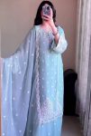 RICH LOOK GEORGETTE EMBROIDERY SEQUENCE WORK WITH FANCY LATKAN WORK TOP PALAZZO WITH DUPATTA PARTY WEAR WHOLESALE PRICE ETHNIC GARMENT (3)