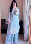 RICH LOOK GEORGETTE EMBROIDERY SEQUENCE WORK WITH FANCY LATKAN WORK TOP PALAZZO WITH DUPATTA PARTY WEAR WHOLESALE PRICE ETHNIC GARMENT (3)