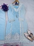 RICH LOOK GEORGETTE EMBROIDERY SEQUENCE WORK WITH FANCY LATKAN WORK TOP PALAZZO WITH DUPATTA PARTY WEAR WHOLESALE PRICE ETHNIC GARMENT (3)