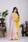RICH LOOK GEORGETTE EMBROIDERY SEQUENCE WORK WITH REAL MIRROR HAND WORK TOP PALAZZO WITH DUPATTA FESTIVE WEAR WHOLESALE PRICE ETHNIC GARMENT (6)
