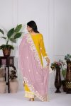 RICH LOOK GEORGETTE EMBROIDERY SEQUENCE WORK WITH REAL MIRROR HAND WORK TOP PALAZZO WITH DUPATTA FESTIVE WEAR WHOLESALE PRICE ETHNIC GARMENT (6)
