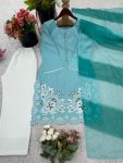 RICH LOOK GEORGETTE EMBROIDERY WORK TOP PATIYALA WITH DUPATTA FESTIVE WEAR WHOLESALE PRICE ETHNIC GARMENT (5)