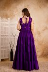 RICH LOOK GEORGETTE LAYER FRILL WORK GOWN WITH EMBROIDERY AND LACE BORDER WORK DUPATTA PARTY WEAR WHOLESALE PRICE ETHNIC GARMENT (3)