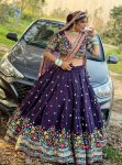 RICH LOOK GEORGETTE THREAD WITH SEQUENCE WORK LEHENGA CHOLI WITH DUPATTA WEDDING WEAR WHOLESALE PRICE ETHNIC GARMENT (5)