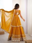 RICH LOOK GEORGETTE THREAD WITH SEQUENCE WORK TOP LEHENGA WITH DUPATTA PARTY WEAR WHOLESALE PRICE ETHNIC GARMENT (13)