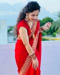 RICH LOOK GERGETTE EMBROIDERY WORK SAREE WITH UNSTITCHED BLOUSE WEDDING WEAR WHOLESALE PRICE ETHNICGARMENT (7)