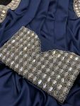 RICH LOOK JAPAN SATIN REAL MIRROR AND EMBROIDERY BORDER WORK SAREE WITH UNSTITCHED BLOUSE PARTY WEAR WHOLESALE PRICE ETHNIC GARMENT (10)