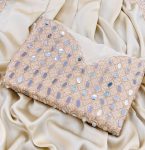 RICH LOOK JAPAN SATIN REAL MIRROR AND EMBROIDERY BORDER WORK SAREE WITH UNSTITCHED BLOUSE PARTY WEAR WHOLESALE PRICE ETHNIC GARMENT (4)