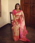 RICH LOOK LICHI SILK JACQUARD WORK SAREE WITH UNTITCHED BLOUSE FESTIVE WEAR WHOLESALE PRICE ETHNIC GARMENT (3)