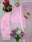RICH LOOK NATURAL CREPE EMBROIDERY SEQUENCE WORK TOP PATIYALA WITH DUPATTA FESTIVE WEAR WHOLESALE PRICE ETHNIC GARMENT (4)