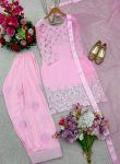 RICH LOOK NATURAL CREPE EMBROIDERY SEQUENCE WORK TOP PATIYALA WITH DUPATTA FESTIVE WEAR WHOLESALE PRICE ETHNIC GARMENT (4)