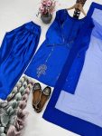 RICH LOOK NATURAL CREPE EMBROIDERY SEQUENCE WORK TOP PATIYALA WITH DUPATTA FESTIVE WEAR WHOLESALE PRICE ETHNIC GARMENT (2)