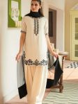 RICH LOOK NATURAL CREPE SILK EMBROIDERY SEQUENCE WORK TOP PATIYALA WITH DUPATTA FESTIVE WEAR WHOLESALE PRICE ETHNIC GARMENT (4)