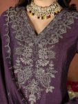 RICH LOOK PURE VICHITRA SILK SEQUENCE CODING EMBROIDERY WORK TOP BOTTOM WITH DUPATTA DAILY WEAR WHOLESALE PRICE ETHNIC GARMENT (5)