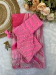 RICH LOOK RANGOLI SILK PRISM PRINTS WITH EMBROIDERY SEQUENCE WITH CUT BORDER WORK SAREE WITH STITCHED BLOUSE PARTY WEAR WHOLESALE PRICE ETHNIC GARMENT (3)