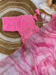 RICH LOOK RANGOLI SILK PRISM PRINTS WITH EMBROIDERY SEQUENCE WITH CUT BORDER WORK SAREE WITH STITCHED BLOUSE PARTY WEAR WHOLESALE PRICE ETHNIC GARMENT (3)