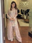 RICH LOOK ROMAN SILK EMBROIDERY THREAD AND SEQUENCE WORK TOP PATIYALA WITH DUPATTA BABY PINK