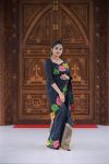 RICH LOOK SOFT LICHI SILK JACQUARD WORK SAREE WITH UNSTITCHED BLOUSE CASUAL WEAR WHOLESALE PRICE ETHNIC GARMENT (5)