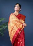 RICH LOOK SOFT LICHI SILK JACQUARD WORK SAREE WITH UNTITCHED BLOUSE PARTY WEAR WHOLESALE PRICE ETHNIC GARMENT (29)