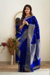 RICH LOOK SOFT LICHI SILK JACQUARD WORK SAREE WITH UNTITCHED BLOUSE PARTY WEAR WHOLESALE PRICE ETHNIC GARMENT (20)