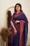 RICH LOOK SOFT LICHI SILK JACQUARD WORK SAREE WITH UNTITCHED BLOUSE PARTY WEAR WHOLESALE PRICE ETHNIC GARMENT (25)