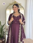 RICH LOOK VICHITRA EMBROIDERY WORK TOP BOTTOM WITH DUPATTA FESTIVE WEAR WHOLESALE PRICE ETHNIC GARMENT (6)