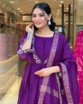 RICH LOOK VISCOSE CHINON SEQUENCE EMBROIDERY WORK TOP BOTTOM WITH DUPATTA FESTIVE WEAR WHOLESALE PRICE ETHNIC GARMENT (5)