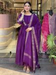 RICH LOOK VISCOSE CHINON SEQUENCE EMBROIDERY WORK TOP BOTTOM WITH DUPATTA FESTIVE WEAR WHOLESALE PRICE ETHNIC GARMENT (5)