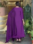 RICH LOOK VISCOSE CHINON SEQUENCE EMBROIDERY WORK TOP BOTTOM WITH DUPATTA FESTIVE WEAR WHOLESALE PRICE ETHNIC GARMENT (5)