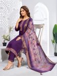RICH LOOK VISCOSE EMBROIDERY WORK TOP BOTTOM WITH DUPATTA FESTIVE WEAR WHOLESALE PRICE ETHNIC GARMENT (11)