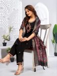 RICH LOOK VISCOSE EMBROIDERY WORK TOP BOTTOM WITH DUPATTA FESTIVE WEAR WHOLESALE PRICE ETHNIC GARMENT (9)