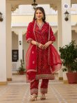 RICH LOOK VISCOSE RAYON EMBROIDERY WORK TOP BOTTOM WITH DUPATTA FESTIVE WEAR WHOLESALE PRICE ETHNIC GARMENT (2)