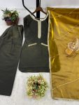 ROAMN SHIMMER SILK READY MADE LACE BORDER WORK TOP PATIYALA WITH DUPATTA FESTIVE WEAR WHOLESALE PRICE ETHNIC GARMENT (2)