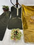 ROAMN SHIMMER SILK READY MADE LACE BORDER WORK TOP PATIYALA WITH DUPATTA FESTIVE WEAR WHOLESALE PRICE ETHNIC GARMENT (2)