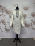 TRADITIONAL VISCOSE SILK EMBROIDERY SEQUENCE WORK MEN’S KURTA WITH PAYJAMA (4)